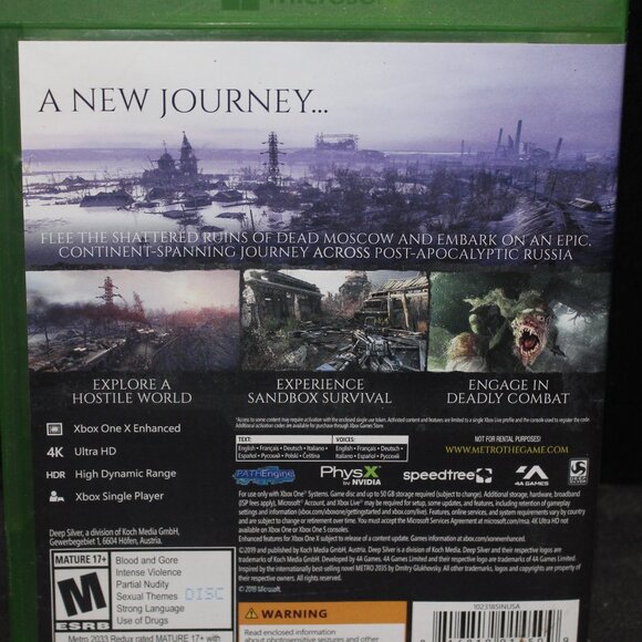 XBOX ONE - METRO EXODUS Game - Picture 2 of 3